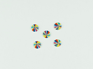 Multicolour acrylic buttons 12mm